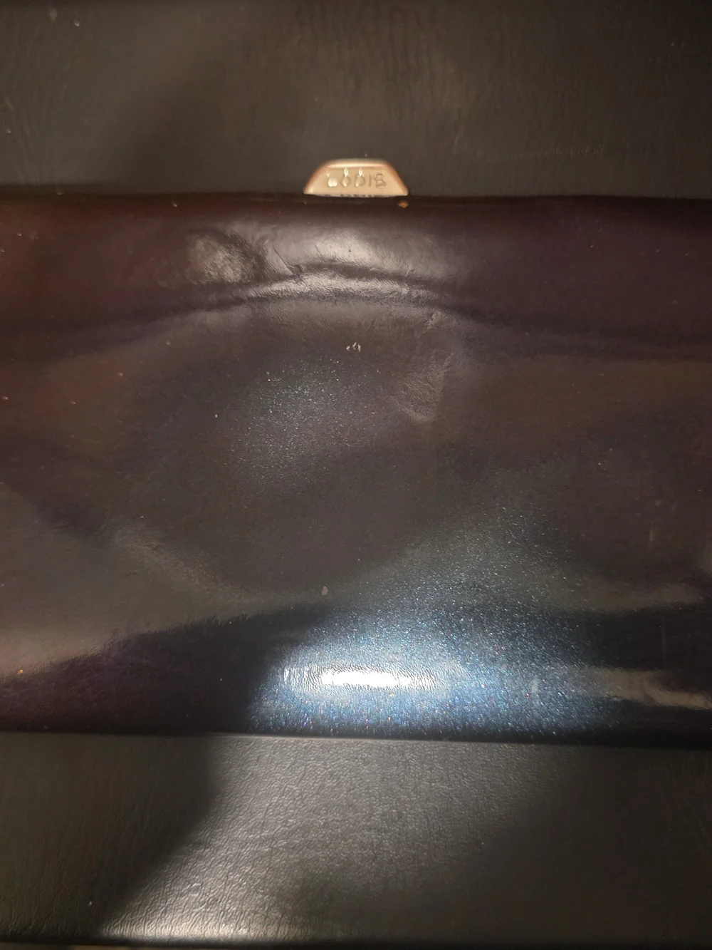 Lodis Iridescent Purple-Blue Evening Clutch